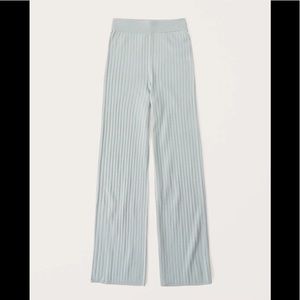 NWOT Abercrombie sweater ribbed knit sweatpants, seafoam green (XXS)
